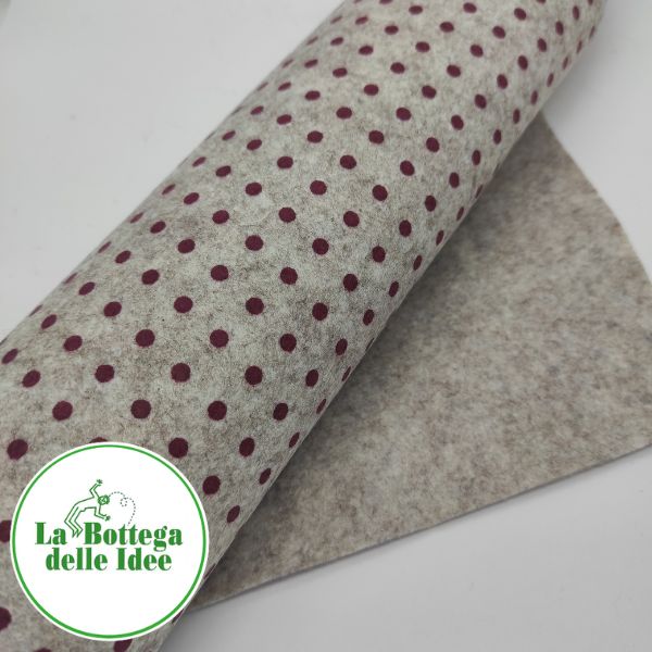 Pannolenci a pois con spessore 1 mm in taglio 30 cm x 40 cm