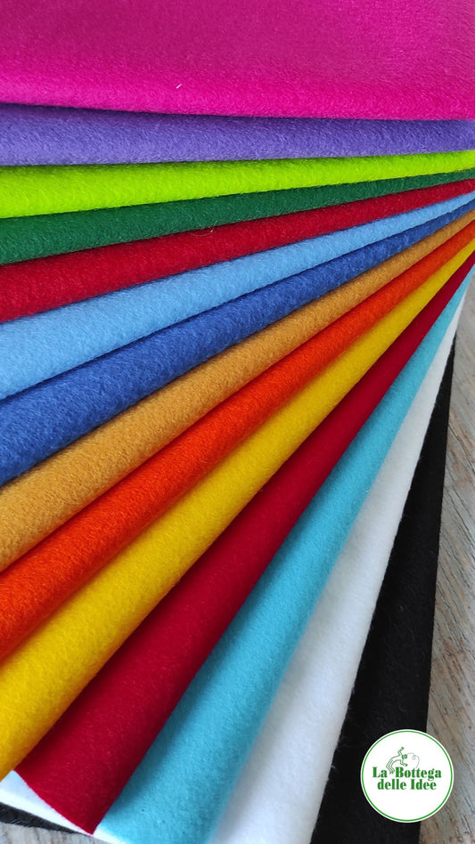 Set 14 tagli di pannolenci dai colori vivaci e intensi