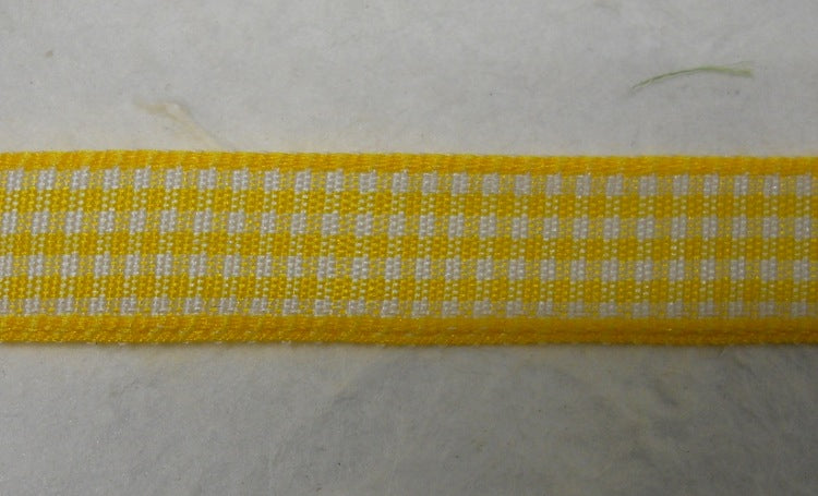 Nastro "Quadrettini" giallo H 10 mm