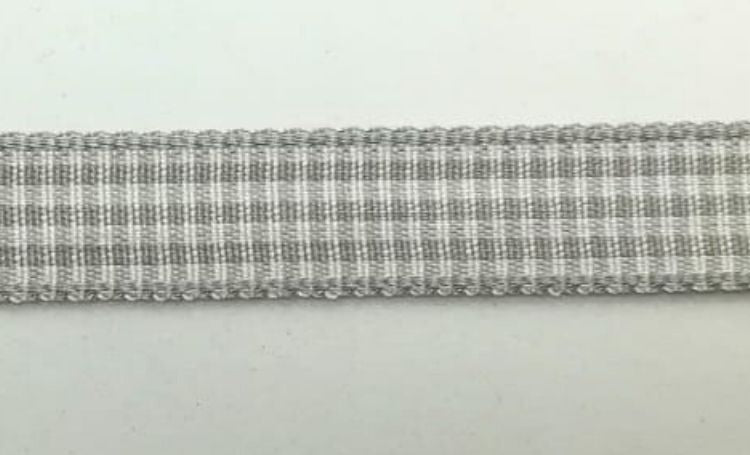 Nastro "Quadrettini" grigio H 10 mm