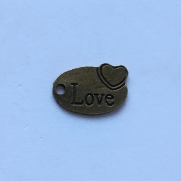 Etichetta con cuore - Bronzo