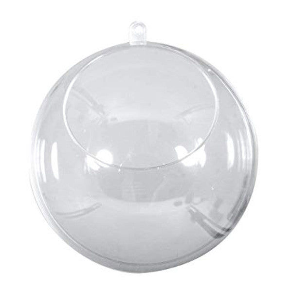 Sfera di plastica trasparente con apertura frontale - Diametro 12 cm