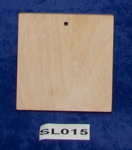Quadrato in legno naturale - 7,5 cm x 7,5 cm - La Bottega delle Idee - Rimini