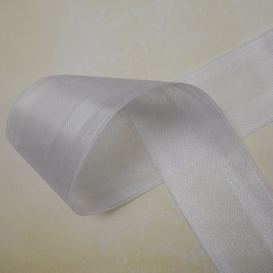 Tubolare in organza bianco 45 mm per portaconfetti fai da te