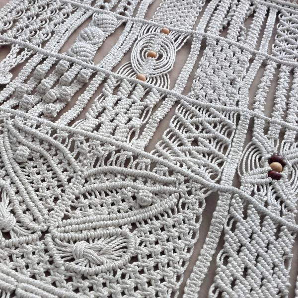 Corde e filati per macramé in cotone naturale con accessori per nodi e decorazioni fai-da-te