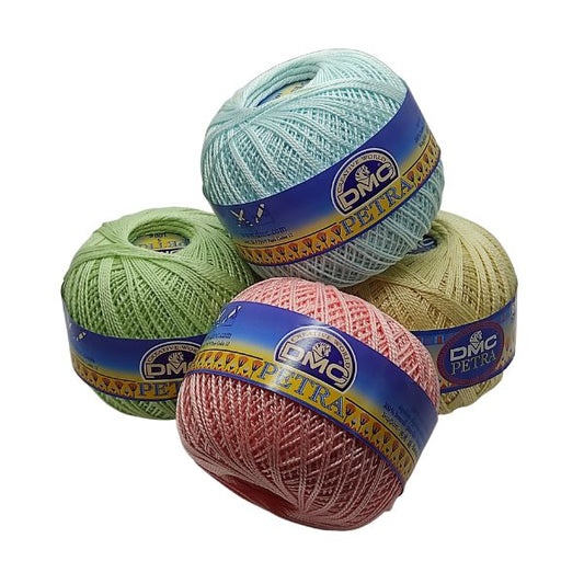 DMC Petra 5, cotone perlato 100% in gomitoli da 100 g, colori disponibili
