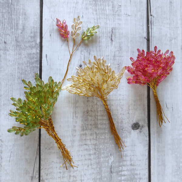 Fine Serie  "Rametti di perline - 3 colori"