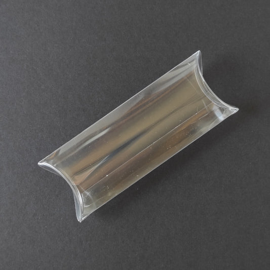 Tubo in PVC con apertura/chiusura in entrambe le estremità. Ideale per confezionare confetti o piccoli bonbon.