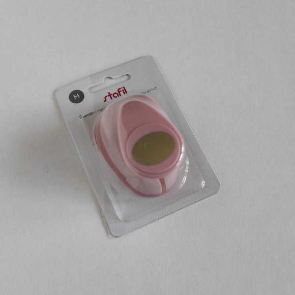 Perforatore decorativo a leva, forma ovale 25 x 19 mm, per carta e cartoncino