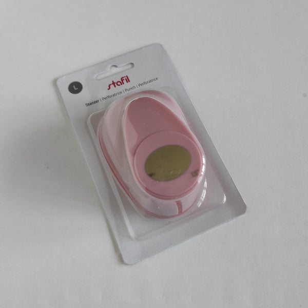 Perforatore decorativo a leva, forma ovale (38 x 8 mm) per carta e cartoncino