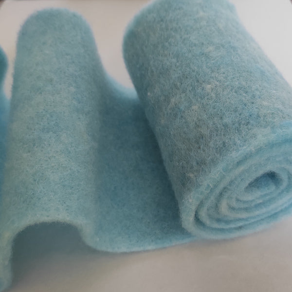 Nastro in feltro di pura lana H 15 cm ideale per decorazioni natalizie e pasquali, composizioni floreali e accessori casa. Colore: Turchese