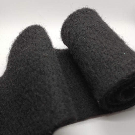 Nastro in feltro di pura lana H 15 cm ideale per decorazioni natalizie e pasquali, composizioni floreali e accessori casa. Colore: nero