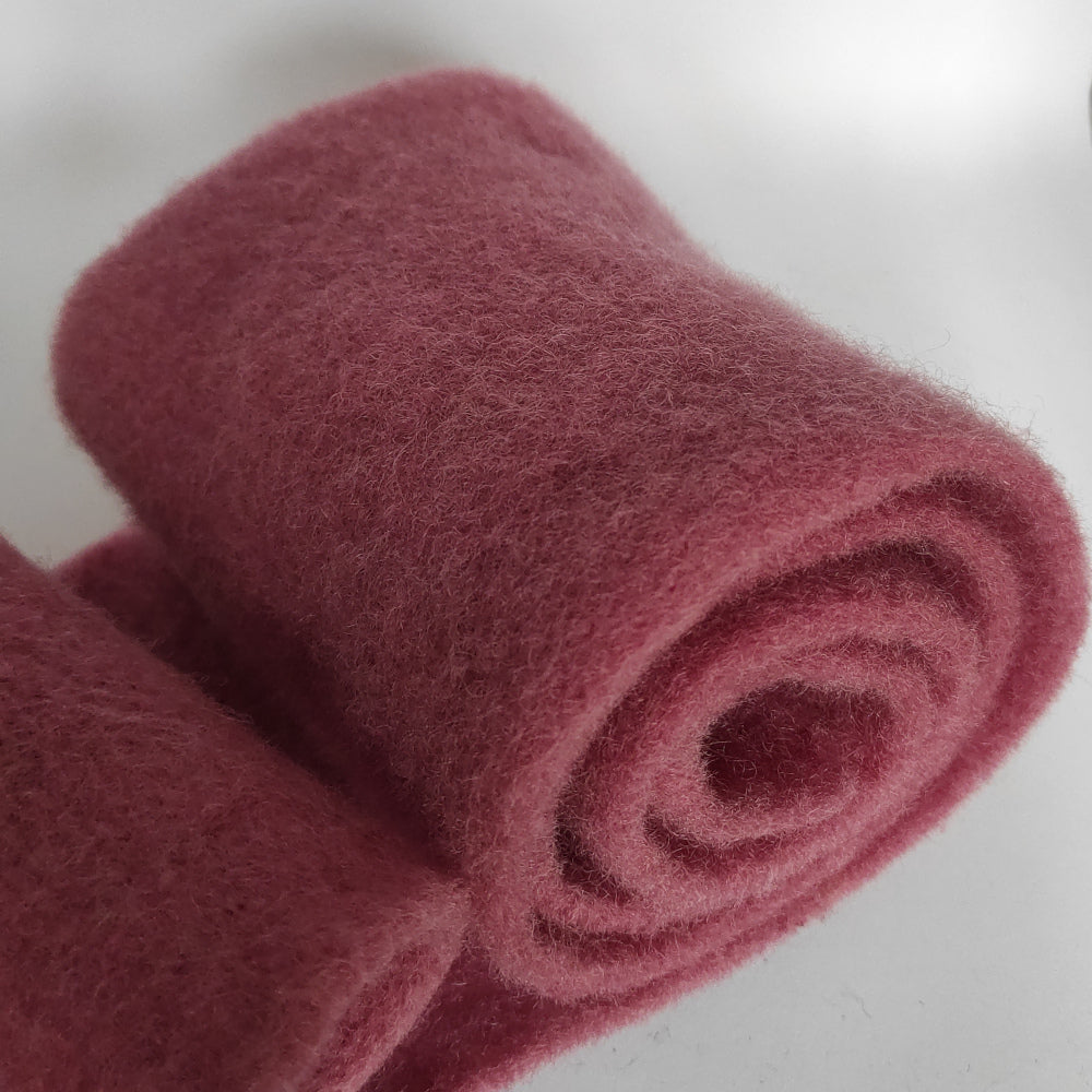 Nastro in feltro di pura lana H 15 cm ideale per decorazioni natalizie e pasquali, composizioni floreali e accessori casa. Colore: Rosa antico