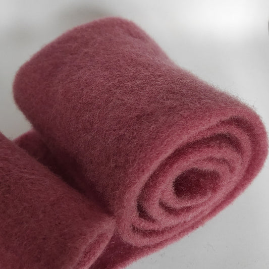 Nastro in feltro di pura lana H 15 cm ideale per decorazioni natalizie e pasquali, composizioni floreali e accessori casa. Colore: Rosa antico