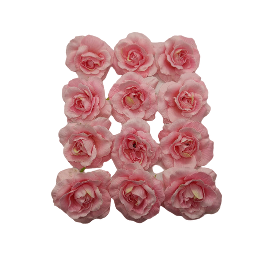 12 Rose in tessuto rosa