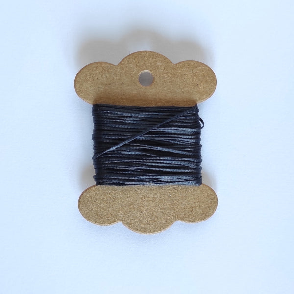 Filo intrecciato piatto e cerato in poliestere 1 mm per cuciture robuste in legatoria, lavorazione del cuoio, etc. - Blu scuro
