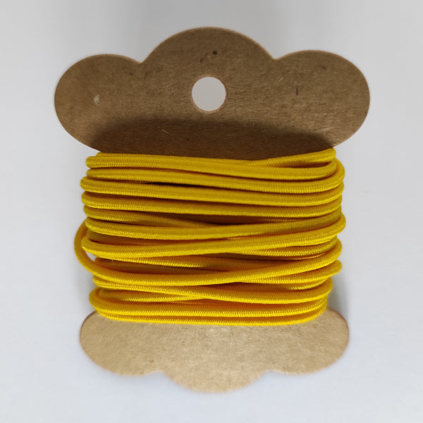 Elastico rotondo 2 mm colorato per chiusura notebooks e agende fai da te colore giallo
