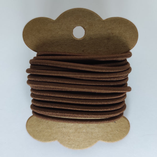 Elastico rotondo 2 mm colorato per chiusura notebooks e agende fai da te colore marrone