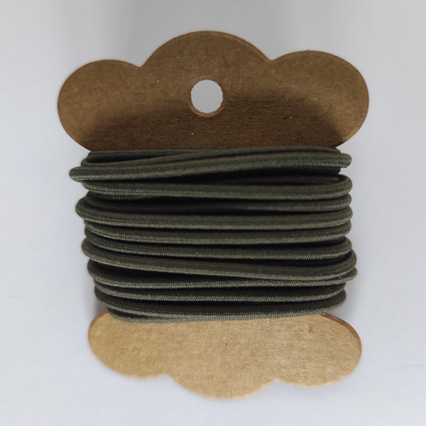 Elastico rotondo 2 mm colorato per chiusura notebooks e agende fai da te colore verde militare