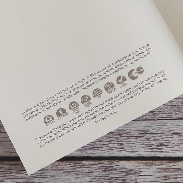 Notebook A5 carta riciclata avorio, quaderno a righe o puntini per bullet journal e appunti, 192 pagine