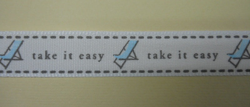 Nastro "Take it easy" - Azzurro - La Bottega delle Idee - Rimini