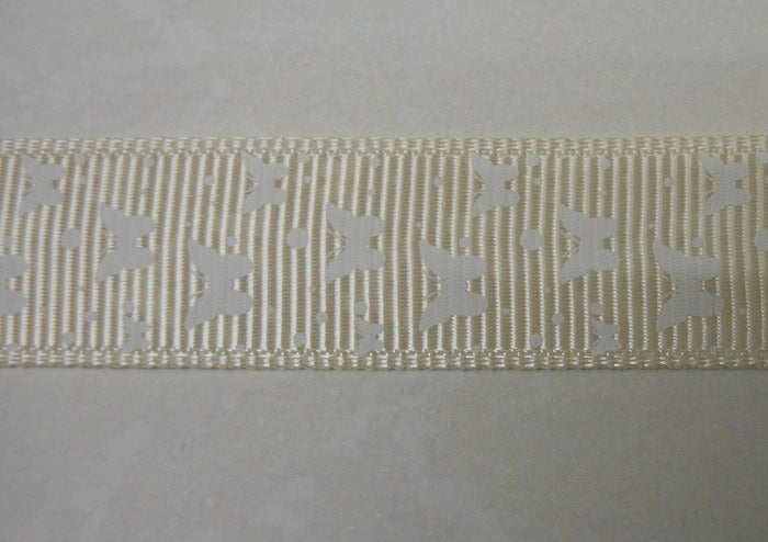 Nastro "Farfalle"  Ecru H 15 mm