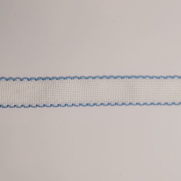 Bordo Aida con rifinitura semplice H 3 cm - Azzurro