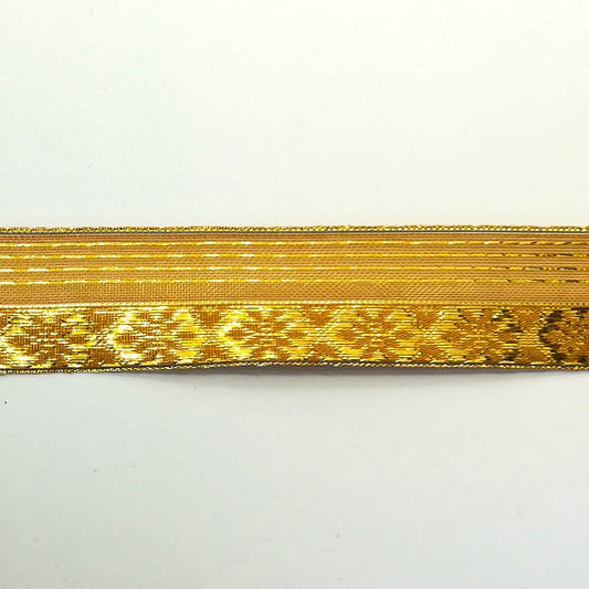 Nastro animato "Fantasia" Oro metallico - 25 mm