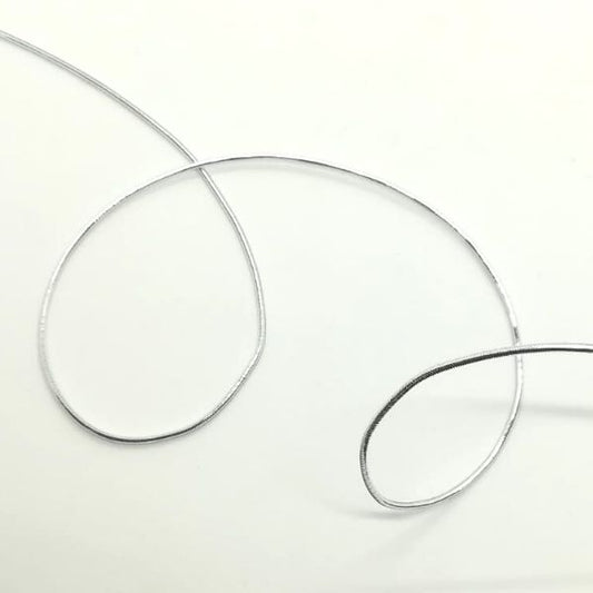 Cordoncino elastico argento diametro 1 mm