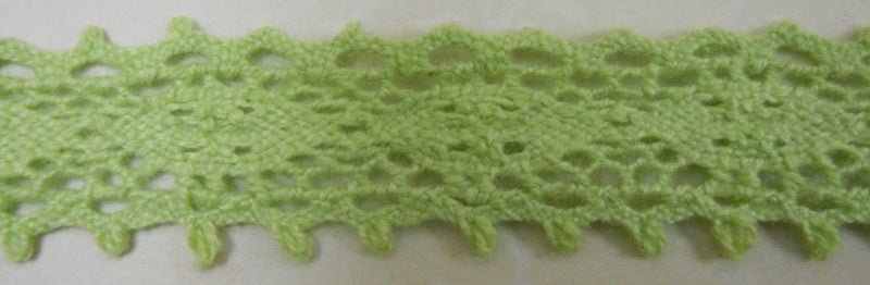 Nastro Pizzo Cotone Verdino - H 15 mm