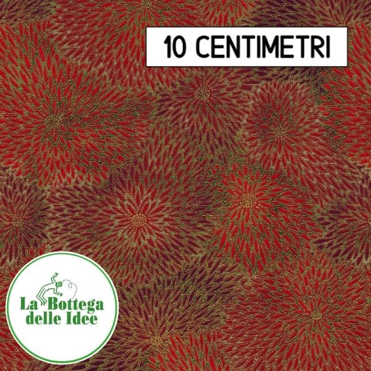 Tessuto americano 100% cotone - Rosso e Oro