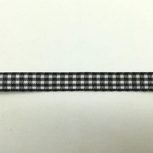 Nastro "Quadrettini" bianco e nero H 8 mm