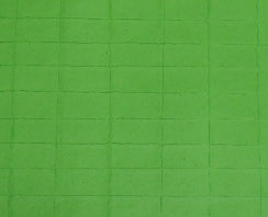 Carta di gelso verde con motivo a griglia in rilievo, formato grande 64x93 cm