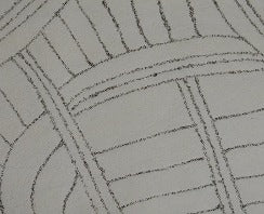 Carta di gelso avorio decorata con semi di kiwi in motivo geometrico astratto, 55x80 cm