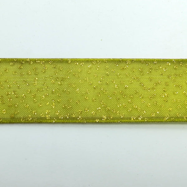 Nastro animato "Nebbia" Verde - 25 mm