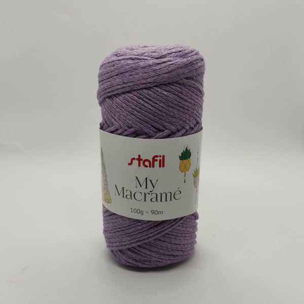 My Macramé Stafil - filato per macramé colore lilla per nodi e progetti creativi