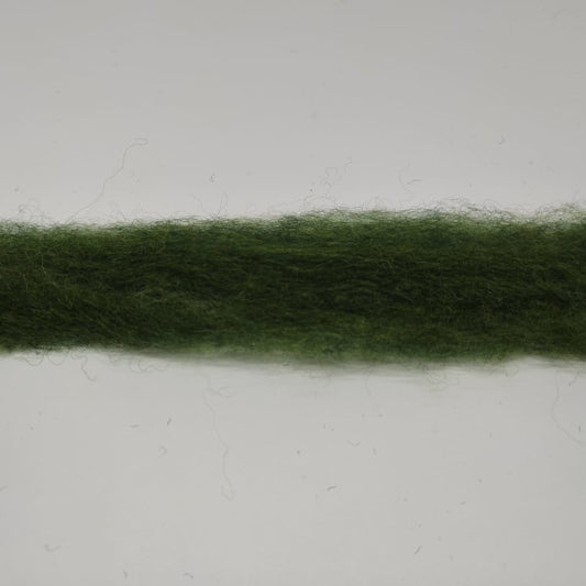 Nastro in lana cardata ideale per decorazione e anche per infeltrimento ad ago e ad acqua - colore verde loden
