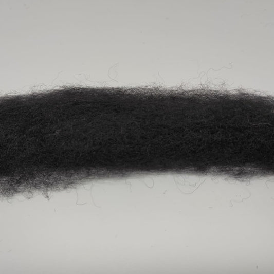 Nastro in lana cardata ideale per decorazione e anche per infeltrimento ad ago e ad acqua - colore nero