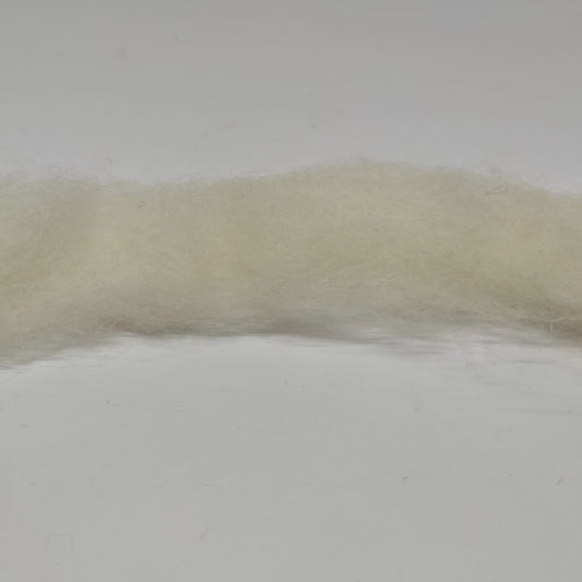 Nastro in lana cardata ideale per decorazione e anche per infeltrimento ad ago e ad acqua - colore panna