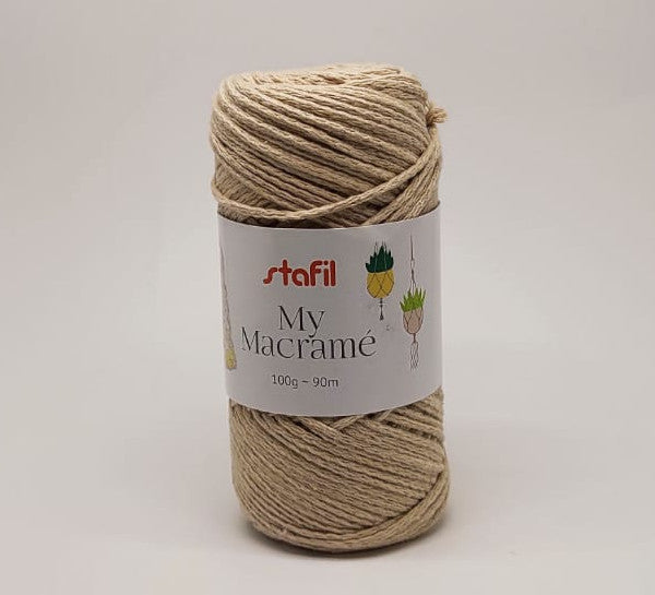 My Macramé Stafil - filato per macramé colore cammello per nodi e progetti creativi