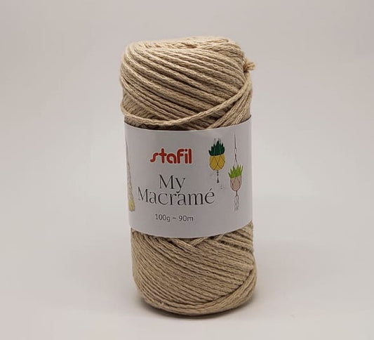 My Macramé Stafil - filato per macramé colore cammello per nodi e progetti creativi