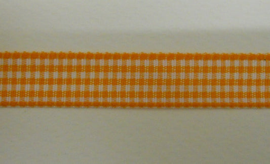 Nastro "Quadrettini" arancio H 10 mm
