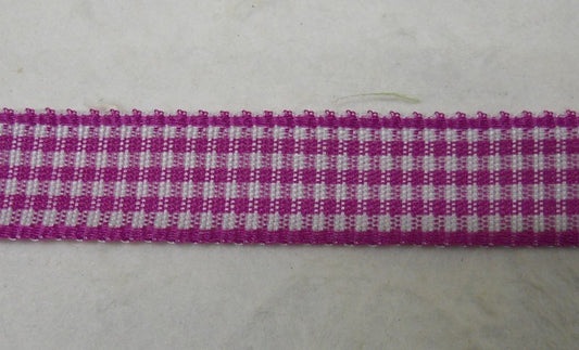 Nastro "Quadrettini" fucsia H 10 mm