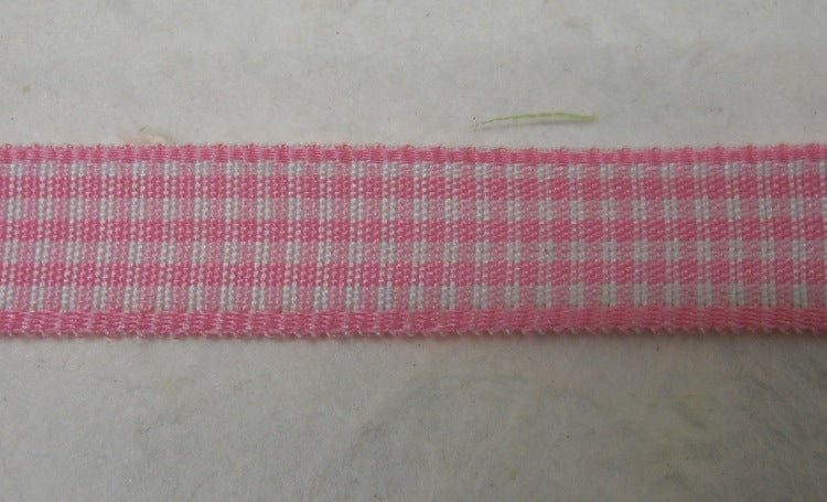 Nastro "Quadrettini" rosa H 10 mm