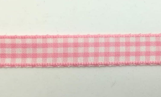 Nastro "Quadrettini" rosa new H 10 mm