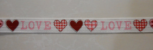Nastro cotone Love e Cuori