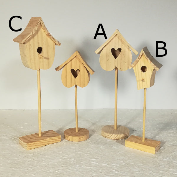 Nidi mignon in legno grezzo