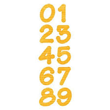 Alfabeto Lollipop - numeri in feltro 3 mm