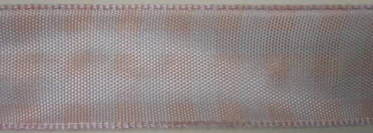 Nastro "Quadri" rosa chiaro/bianco 25 mm