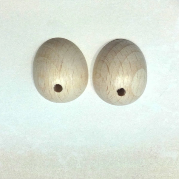 Mezzo uovo in legno - 25 x 30 mm - La Bottega delle Idee - Rimini